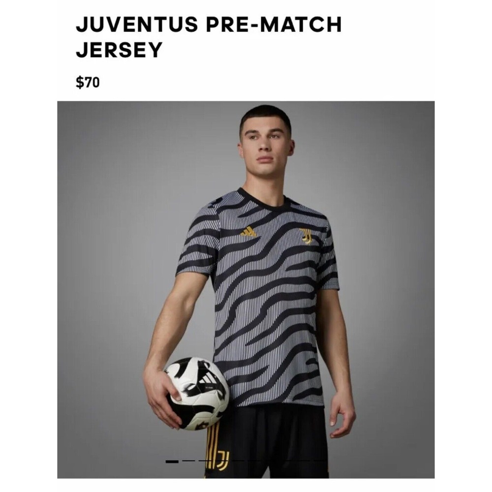 Men's Small Adidas‎ Juventus Jersey Pre-Match 2023-2024 Training Shirt HZ5033